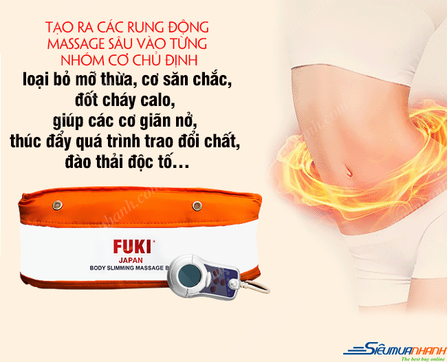 Máy massage bụng FUKI FK90 dòng cao cấp (màu cam)